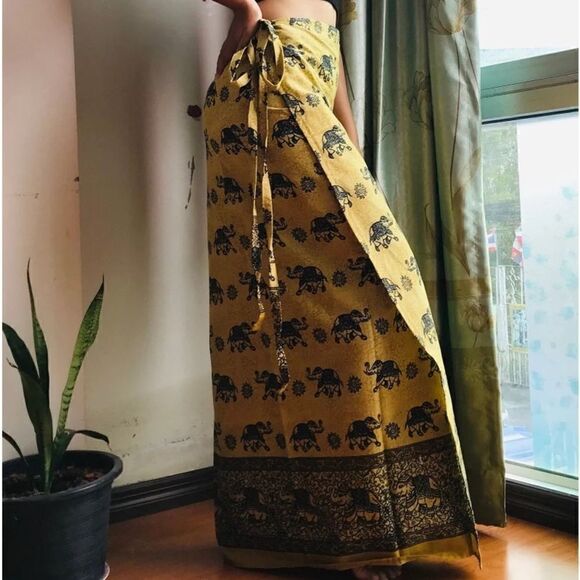 Good Things Women’s Wraparound Boho Straight Three-fold Maxi Skirt Size X-LARGE - Picture 15 of 16